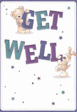 Bright, whimsical, and undeniably caring, this illustrated get well card encapsulates the comforting essence of Pimlico's local communities. The joyous energy of a floppy-eared puppy and a fuzzy brown teddy flows from the centre, each holding and balancing atop bold letters that spell 'Get Well' in shades of indigo, aqua, and purple. The large cheerful typography is set against a smooth, warm cream background, bringing forth a sense of restful clarity-from the tranquil corners of Eccleston Square to the lively bustle near Pimlico Road. Sprinkled around the scene, little stars in blue and violet tones provide a playful sparkle reminiscent of evening lanterns glowing along local pavements. The tactile rendering of their fur and ears inspires an urge to reach out and touch them, much like the feeling one gets unpacking a bouquet carefully arranged by Flowers Pimlico for a loved one on Sutherland Street. Every brushstroke feels intentional, building an emotional bridge of hope, light, and gentle affection. The combination of innocence and sincerity creates a scene that radiates genuine support-a healing note perfect for pairing with a hand-delivered arrangement to any doorstep in SW1V. This card is more than just a message; it's a heartfelt gesture rooted in Pimlico's caring neighbourhood tradition.