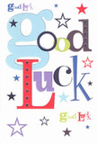 Effortlessly capturing the supportive charm unique to Pimlico, this cheerful good luck card brings together playful typography and a vivid palette-soft blue and bold red letters intertwine above a smooth white landscape. Sprinkled across are stars in navy, lavender, moss green, and lemon-lime, each one adding a bit of magic reminiscent of summer nights around Dolphin Square. The tactile smoothness of the card invites a gentle pause, much like savoring the blend of scent and hue in a bouquet expertly finished at Flowers Pimlico. Every element-from the contrasting fonts to the scattering of whimsical stars-feels like an artist's joyful ode to hope, cheer, and new possibilities. Perfect for moments big and small, this card stands as a bright token of support, ready to accompany a heartfelt note or a gift across Pimlico, filling each recipient with the optimism and quiet excitement that echo through the neighborhood's classic garden squares and lively local markets.